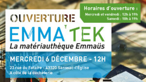 La matériauthèque Emmaüs, Emma’Tek, ouvre ses portes le 6 décembre